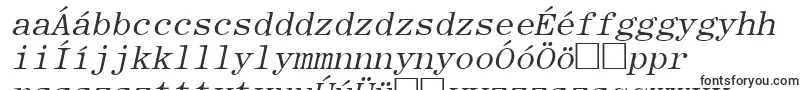 フォントRomanfixedwidthItalic – ハンガリーのフォント