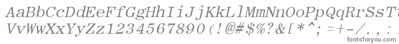 フォントRomanfixedwidthItalic – 灰色のフォント