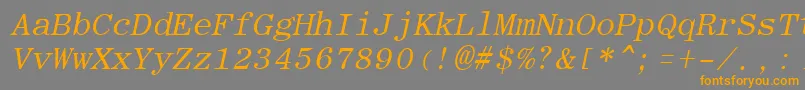fuente RomanfixedwidthItalic – Fuentes Naranjas Sobre Fondo Gris