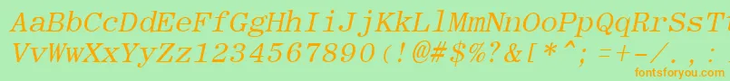 Más sobre la fuente RomanfixedwidthItalic fuente RomanfixedwidthItalic – Fuentes Naranjas Sobre Fondo Verde