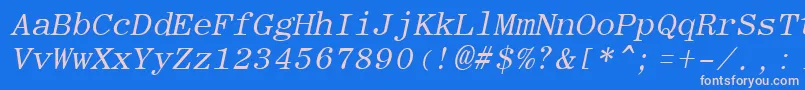 Más sobre la fuente RomanfixedwidthItalic fuente RomanfixedwidthItalic – Fuentes Rosadas Sobre Fondo Azul