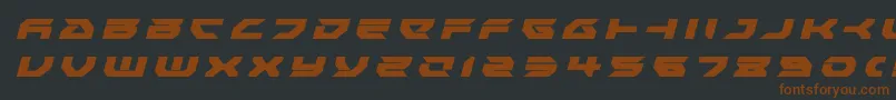 Royalsamuraititleital-fontti – ruskeat fontit mustalla taustalla