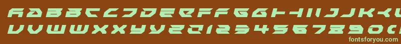Royalsamuraititleital Font – Green Fonts on Brown Background
