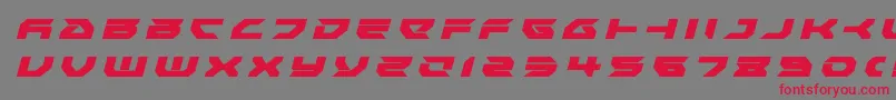 Royalsamuraititleital-Schriftart – Rote Schriften auf grauem Hintergrund