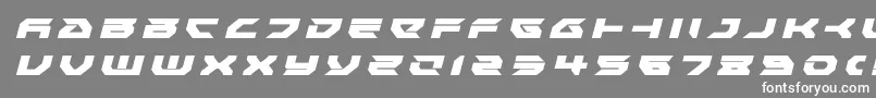 フォントRoyalsamuraititleital – 灰色の背景に白い文字