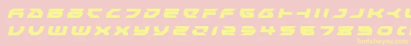 Шрифт Royalsamuraititleital – жёлтые шрифты на розовом фоне