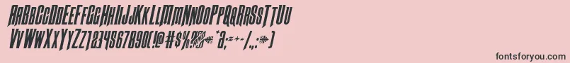 Butchsundanceital-Schriftart – Schwarze Schriften auf rosa Hintergrund