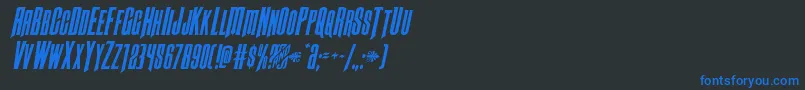 Butchsundanceital Font – Blue Fonts on Black Background