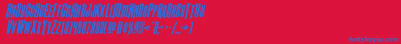 Butchsundanceital Font – Blue Fonts on Red Background