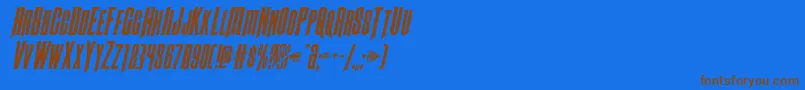 Butchsundanceital Font – Brown Fonts on Blue Background