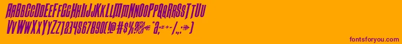 Butchsundanceital Font – Purple Fonts on Orange Background