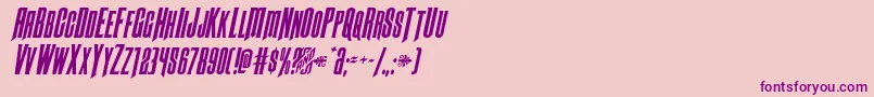 Butchsundanceital Font – Purple Fonts on Pink Background