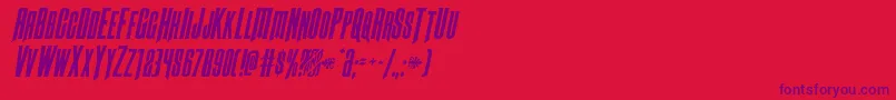 Butchsundanceital Font – Purple Fonts on Red Background