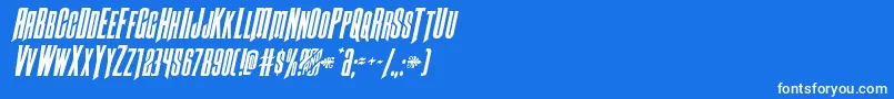 Butchsundanceital Font – White Fonts on Blue Background