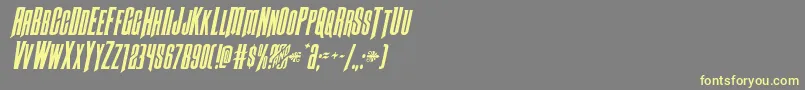 Butchsundanceital Font – Yellow Fonts on Gray Background