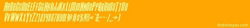 Butchsundanceital Font – Yellow Fonts on Orange Background