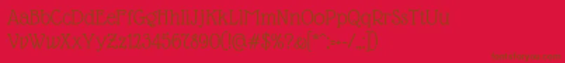 GlassAntiqua Font – Brown Fonts on Red Background