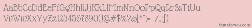 GlassAntiqua-Schriftart – Graue Schriften auf rosa Hintergrund