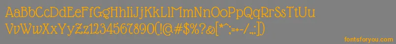GlassAntiqua Font – Orange Fonts on Gray Background