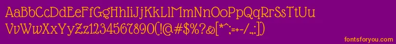 fuente GlassAntiqua – Fuentes Naranjas Sobre Fondo Morado