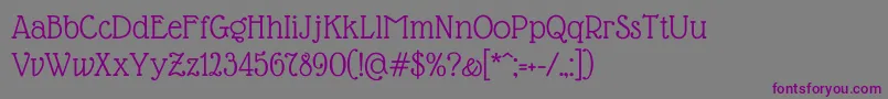 GlassAntiqua Font – Purple Fonts on Gray Background