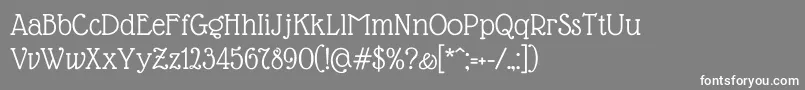 GlassAntiqua Font – White Fonts on Gray Background