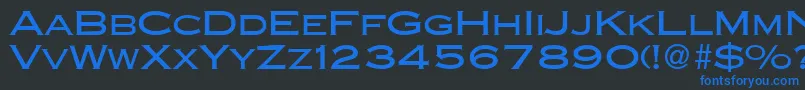 CopperblackdbNormal Font – Blue Fonts on Black Background