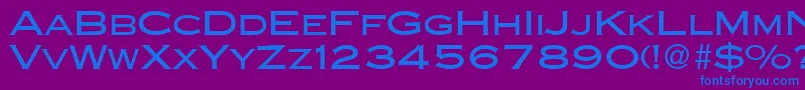 Шрифт CopperblackdbNormal – синие шрифты на фиолетовом фоне