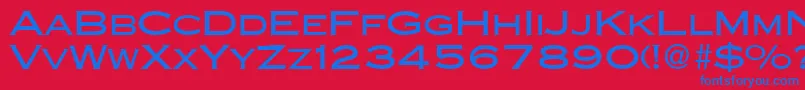 CopperblackdbNormal Font – Blue Fonts on Red Background