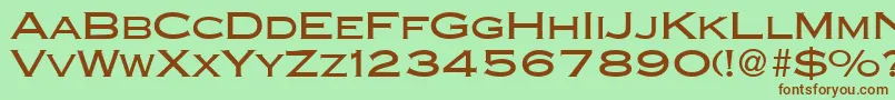 CopperblackdbNormal Font – Brown Fonts on Green Background