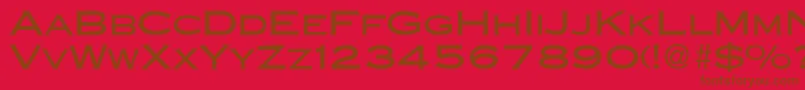 CopperblackdbNormal-fontti – ruskeat fontit punaisella taustalla