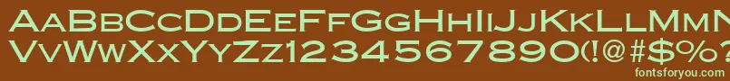 CopperblackdbNormal Font – Green Fonts on Brown Background