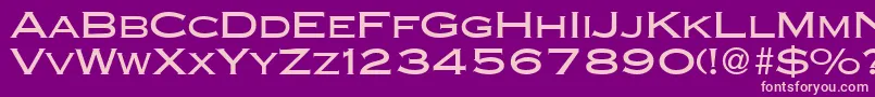CopperblackdbNormal Font – Pink Fonts on Purple Background