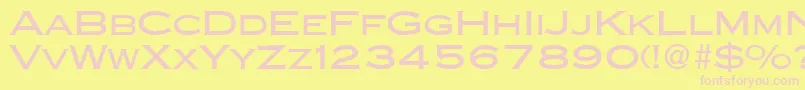 CopperblackdbNormal Font – Pink Fonts on Yellow Background