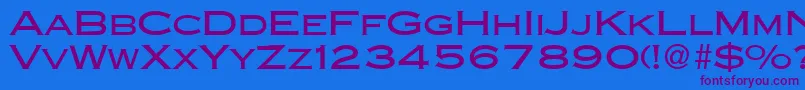 Шрифт CopperblackdbNormal – фиолетовые шрифты на синем фоне