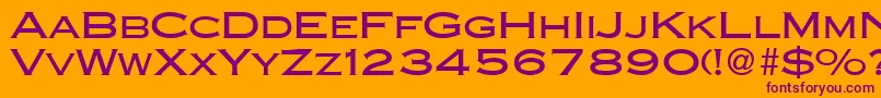 CopperblackdbNormal Font – Purple Fonts on Orange Background