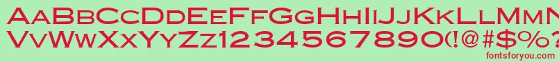 CopperblackdbNormal Font – Red Fonts on Green Background