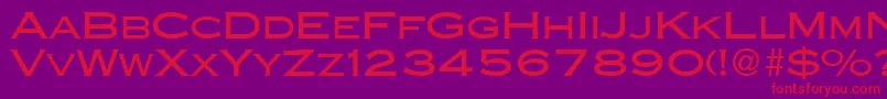 CopperblackdbNormal Font – Red Fonts on Purple Background