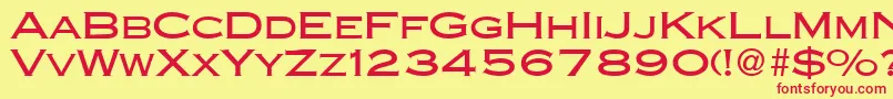 CopperblackdbNormal Font – Red Fonts on Yellow Background