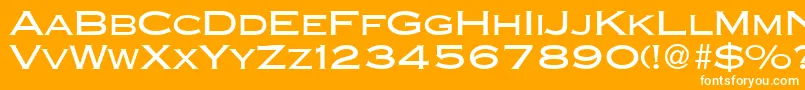 CopperblackdbNormal Font – White Fonts on Orange Background