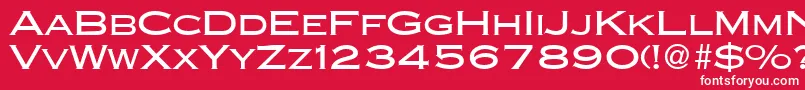 CopperblackdbNormal Font – White Fonts on Red Background