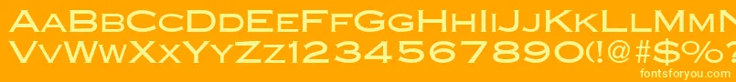 CopperblackdbNormal Font – Yellow Fonts on Orange Background