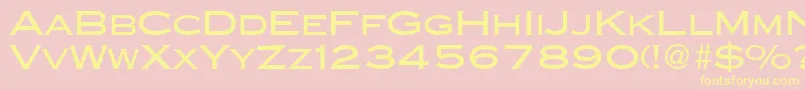 CopperblackdbNormal Font – Yellow Fonts on Pink Background