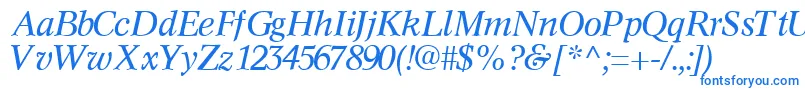 InformaticssskItalic Font – Blue Fonts on White Background