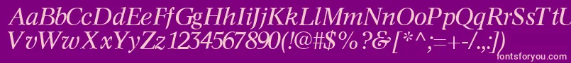 InformaticssskItalic Font – Pink Fonts on Purple Background