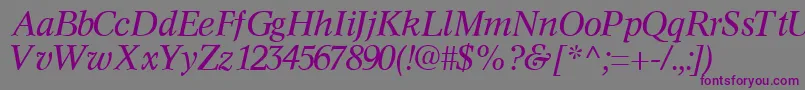 InformaticssskItalic Font – Purple Fonts on Gray Background