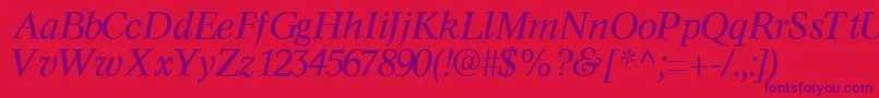 InformaticssskItalic Font – Purple Fonts on Red Background