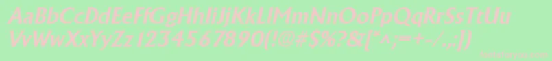 AlbertaBoldItalic Font – Pink Fonts on Green Background