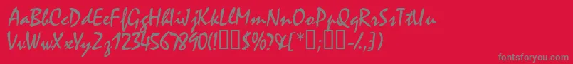 Waifssk Font – Gray Fonts on Red Background