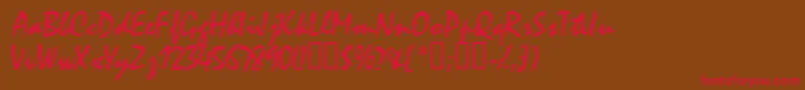 Waifssk Font – Red Fonts on Brown Background